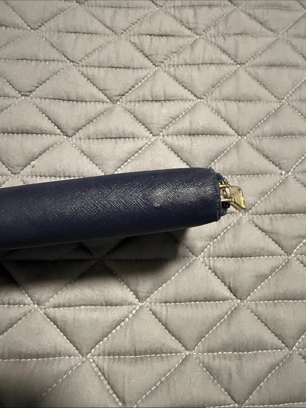 Tory Burch navy blue wallet with wrist strap